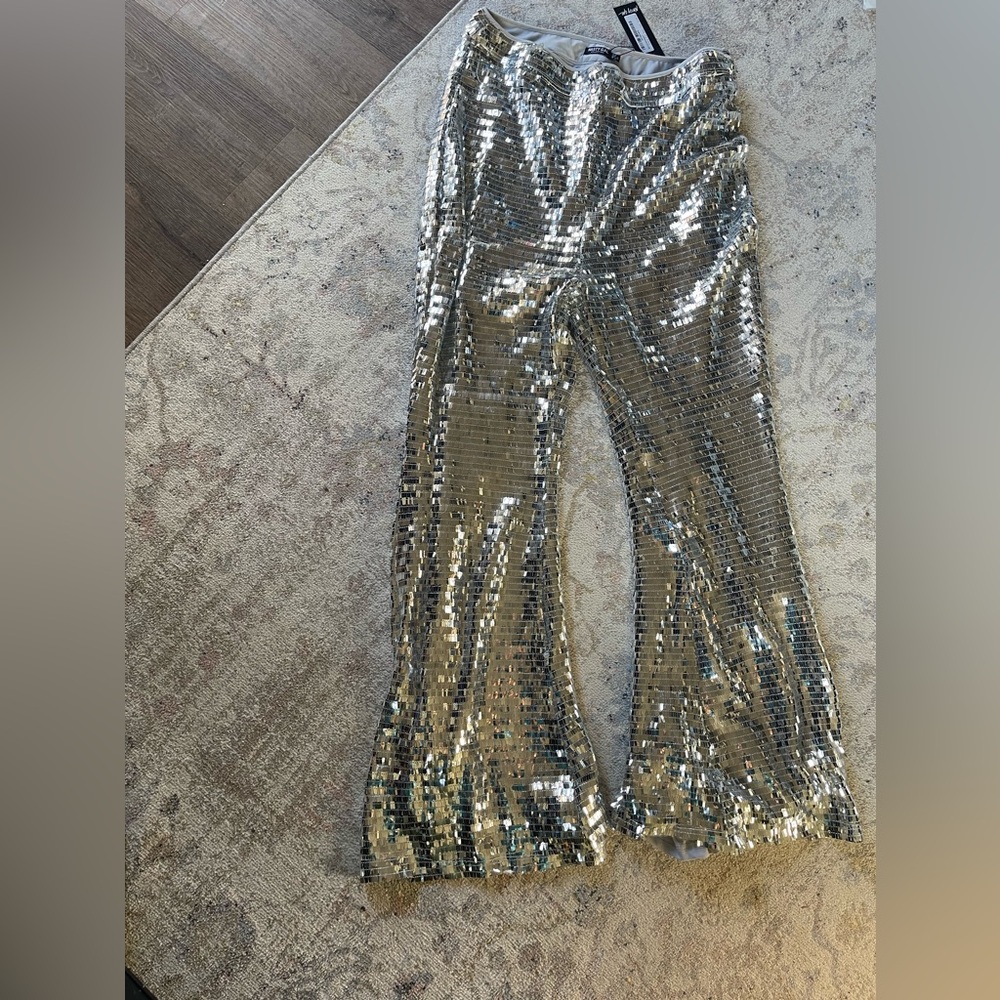 NASTY GAL Disco Sequin Flare NWT